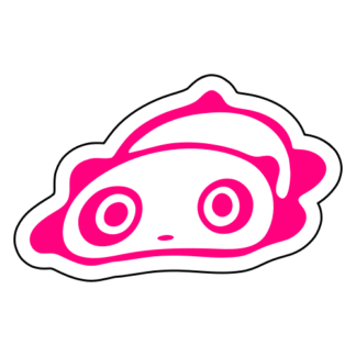 Floppy Panda Sticker (Hot Pink)